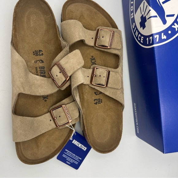 Birkenstock Arizona Suede Leather Taupe Men’s EU43 US 10-10.5 NEW With Box. - Picture 8 of 13